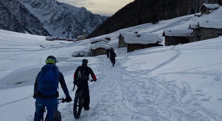 Fat bike in Val di Rezzalo